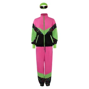 80s man Cosplay Costume Outfits Halloween Carnival Suit woman