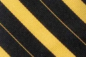 Bar Stripe Clip-On Uniform Ties- 6-Pack 712 Black/Gold