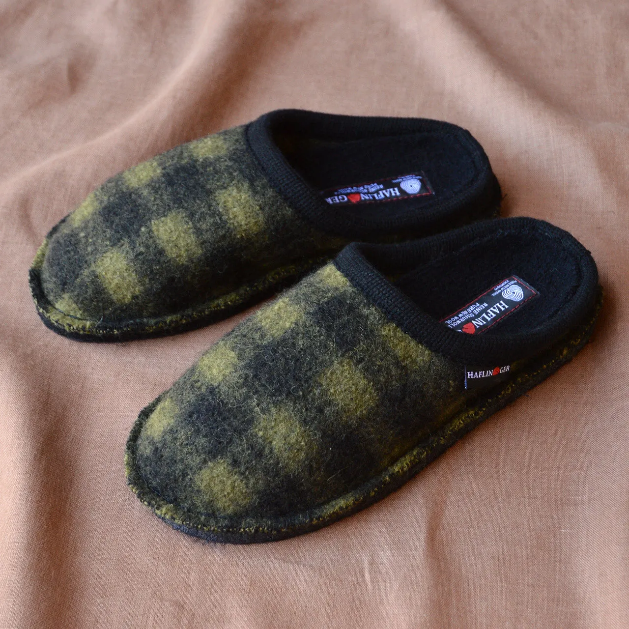 Boiled Wool Slippers - Flair Plaid - Schwarz (Adults 36-46)