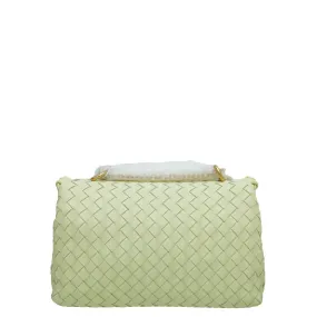 Bottega Veneta Light Yellow Baby Intrecciato Olimpia Bag