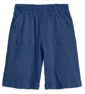 Boys Soft Cotton UPF 50  3 -Pocket Jersey Shorts | Midnight Blue