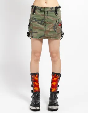 CARGO POCKET SKIRT CAMO