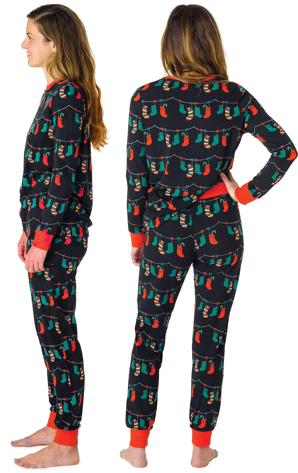 Christmas Stockings Women's Pajamas - Pet & Owner