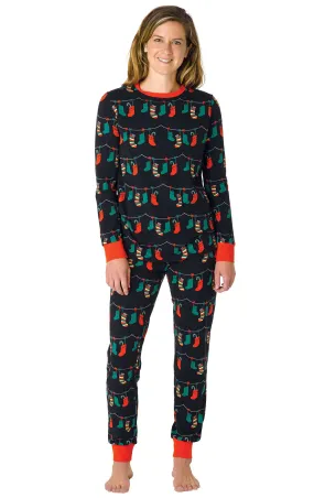 Christmas Stockings Women's Pajamas - Pet & Owner