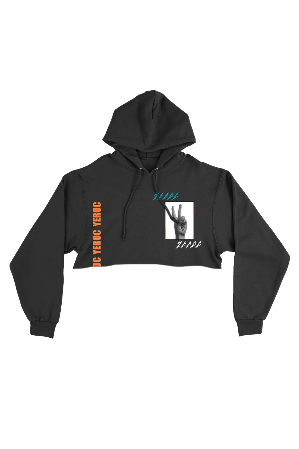 Corey Scherer "Yeroc" Black Cropped Hoodie