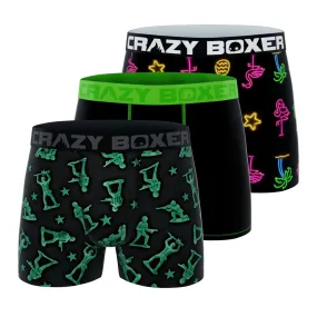 CRAZYBOXER All Star Neon Army Men's Boxer Briefs (3 pack)