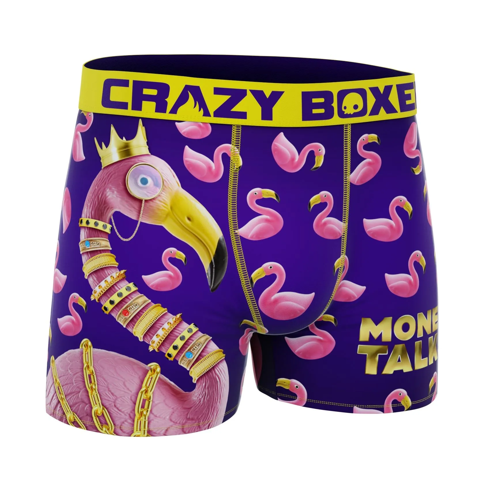 CRAZYBOXER Bling Bling Flamingo Men's Boxer Briefs