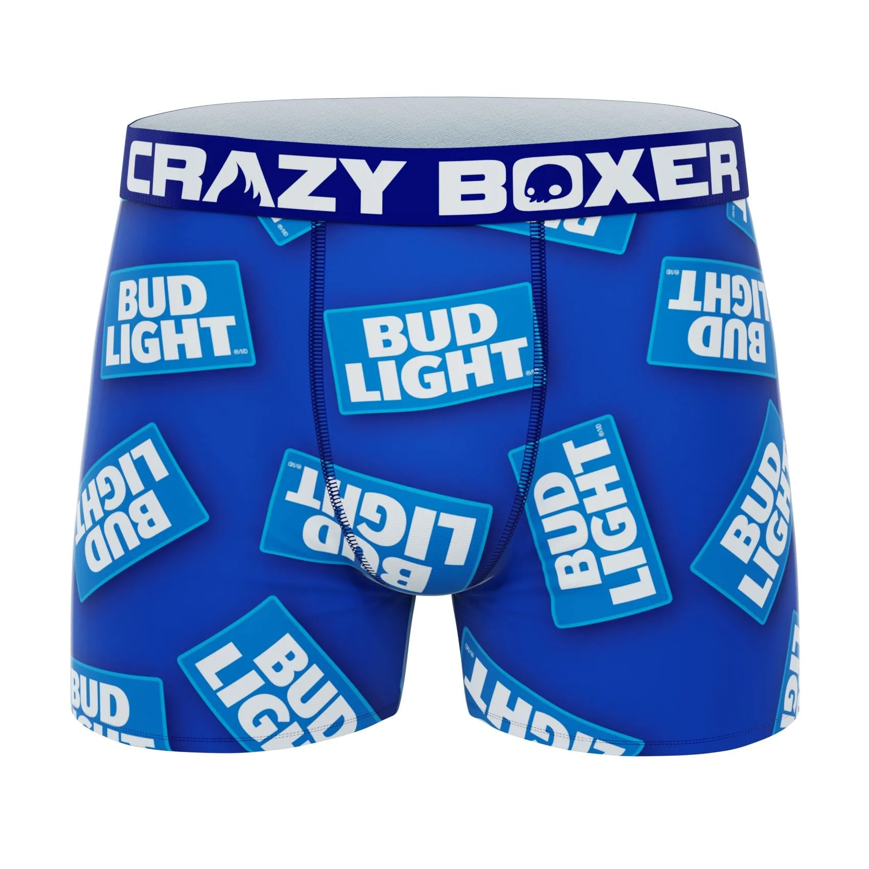 CRAZYBOXER Bud Light Can Logo Men's Boxer Briefs (3 pack)