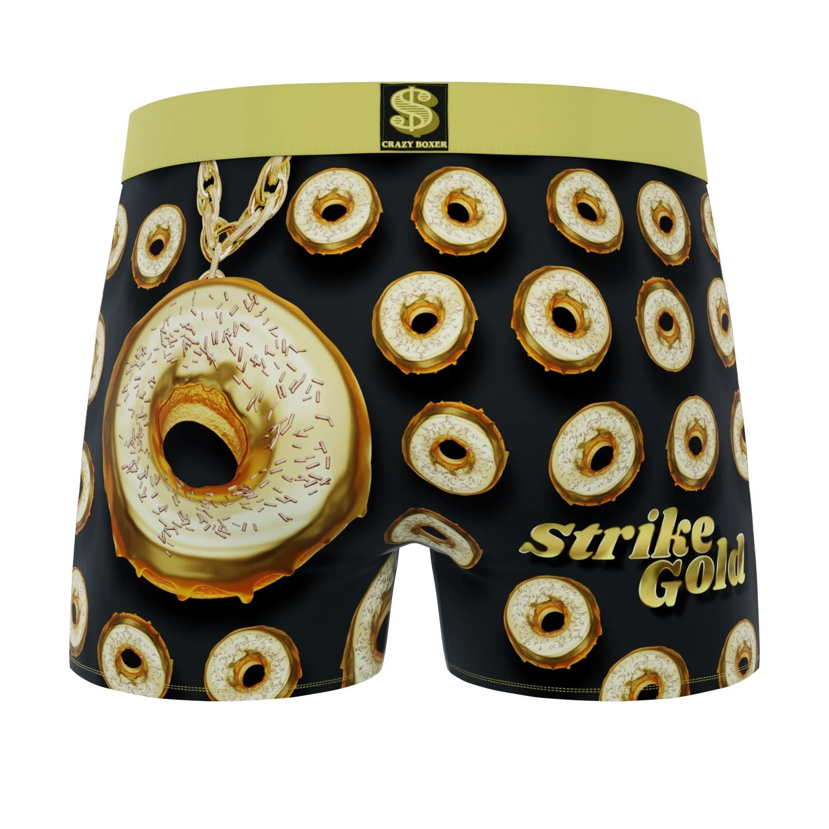 CRAZYBOXER Donuts Bling Bling Men's Boxer Briefs (2 pack)