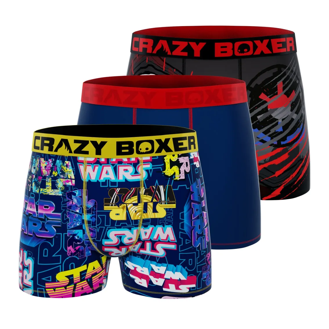 CRAZYBOXER Star Wars Logo Men's Men's Boxer Briefs (3 pack)