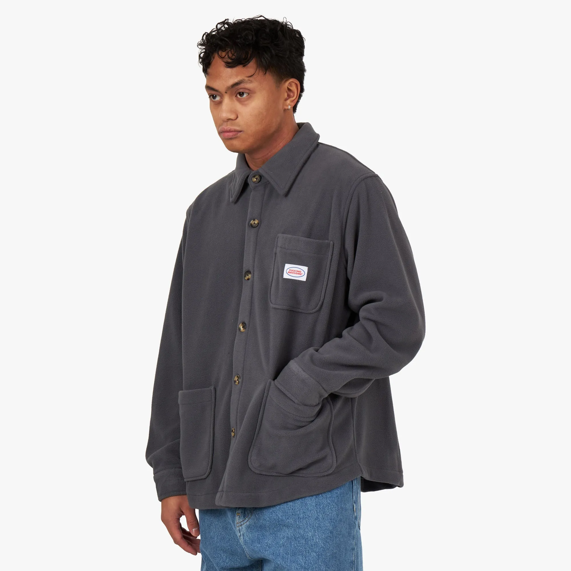 Fucking Awesome Polar Fleece Overshirt / Charcoal