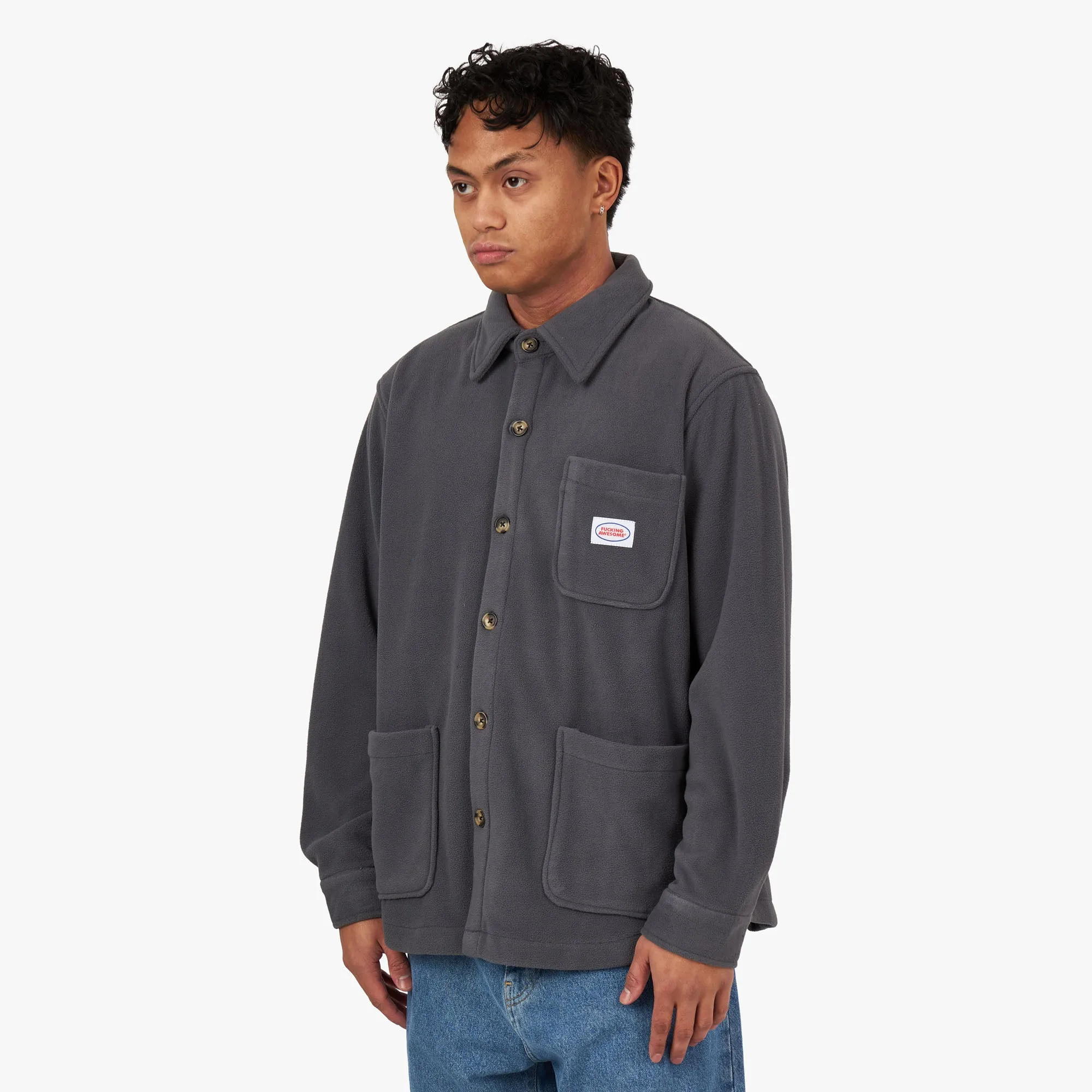 Fucking Awesome Polar Fleece Overshirt / Charcoal