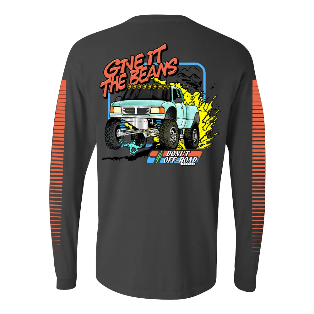 Give It The Beans Baja Long Sleeve - Washed Black