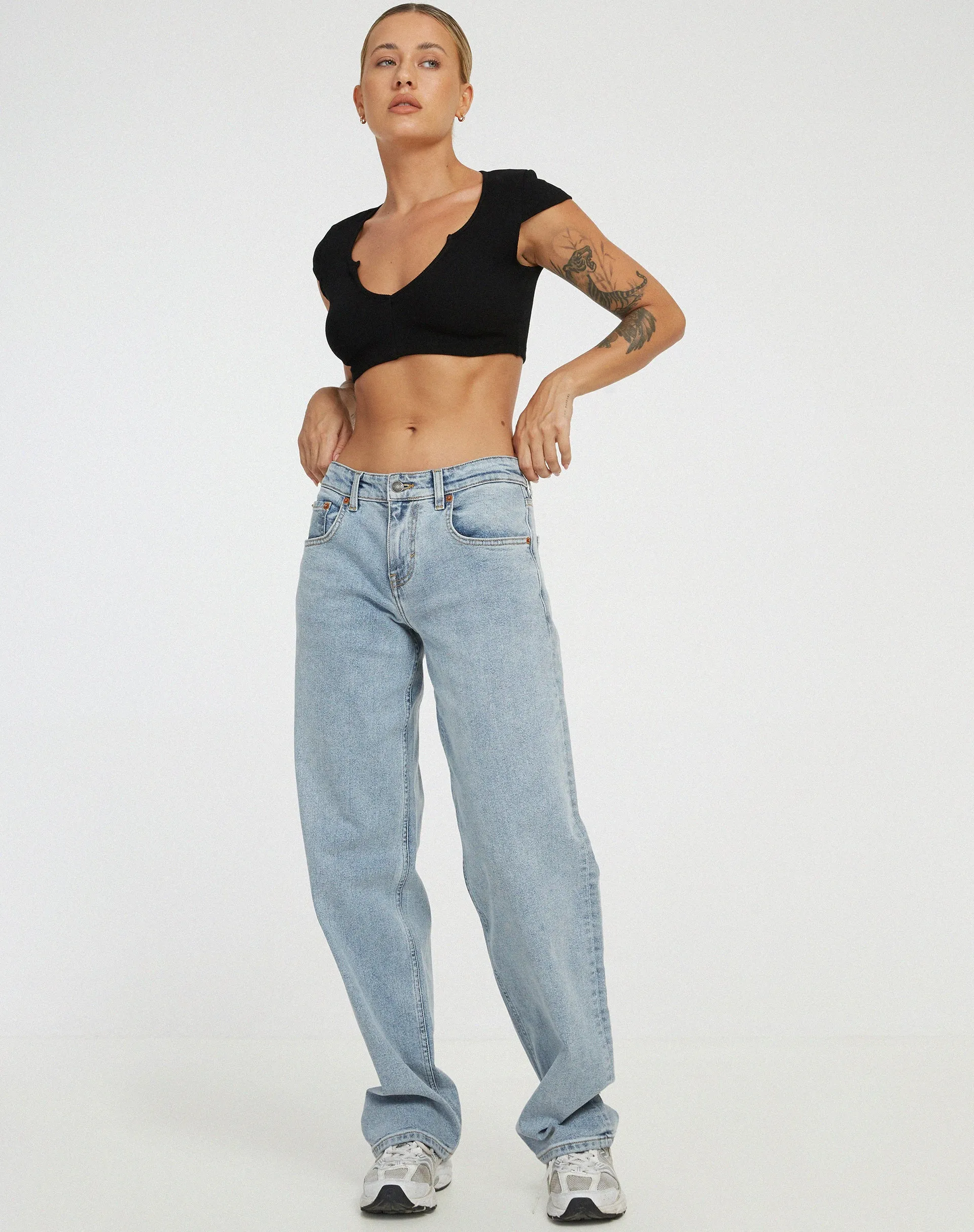 Guanna Crop Top in Black