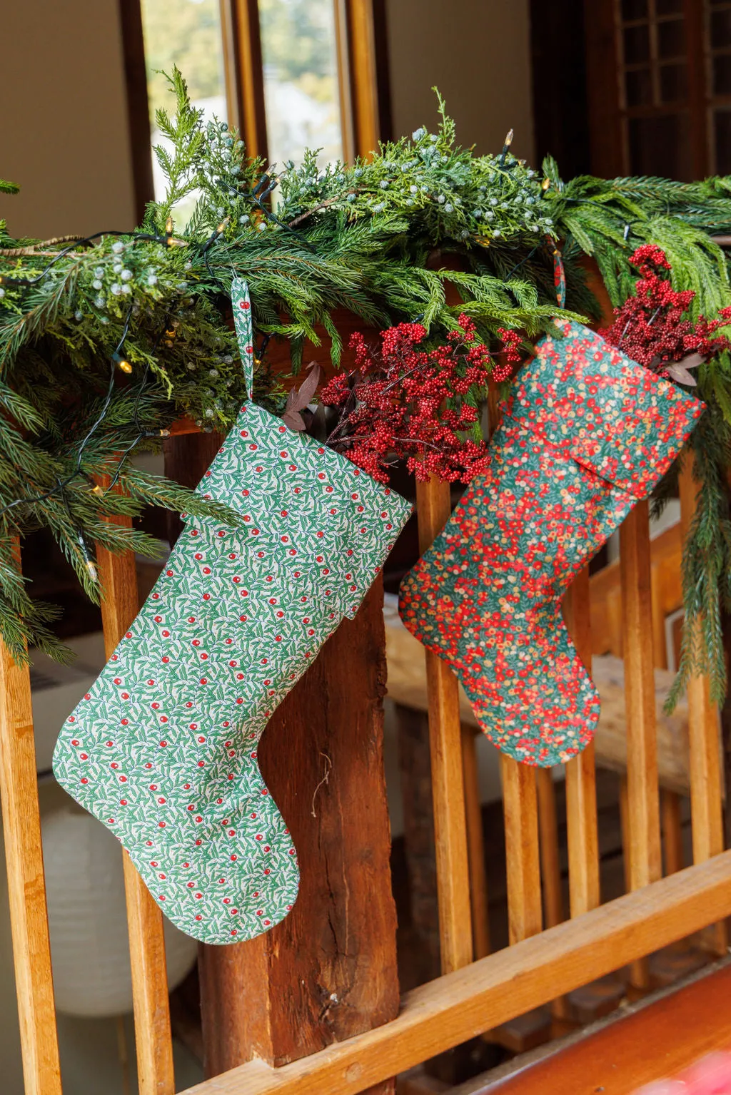 Holiday Berries Christmas Stocking