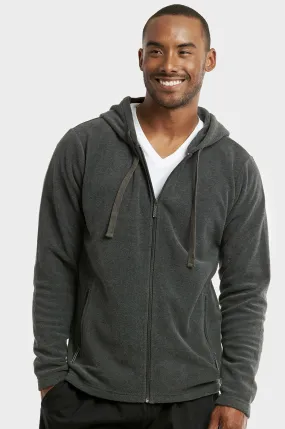 KNOCKER MEN'S POLAR FLEECE ZIPPER HOODIE (PFH2000_CHARCOAL)