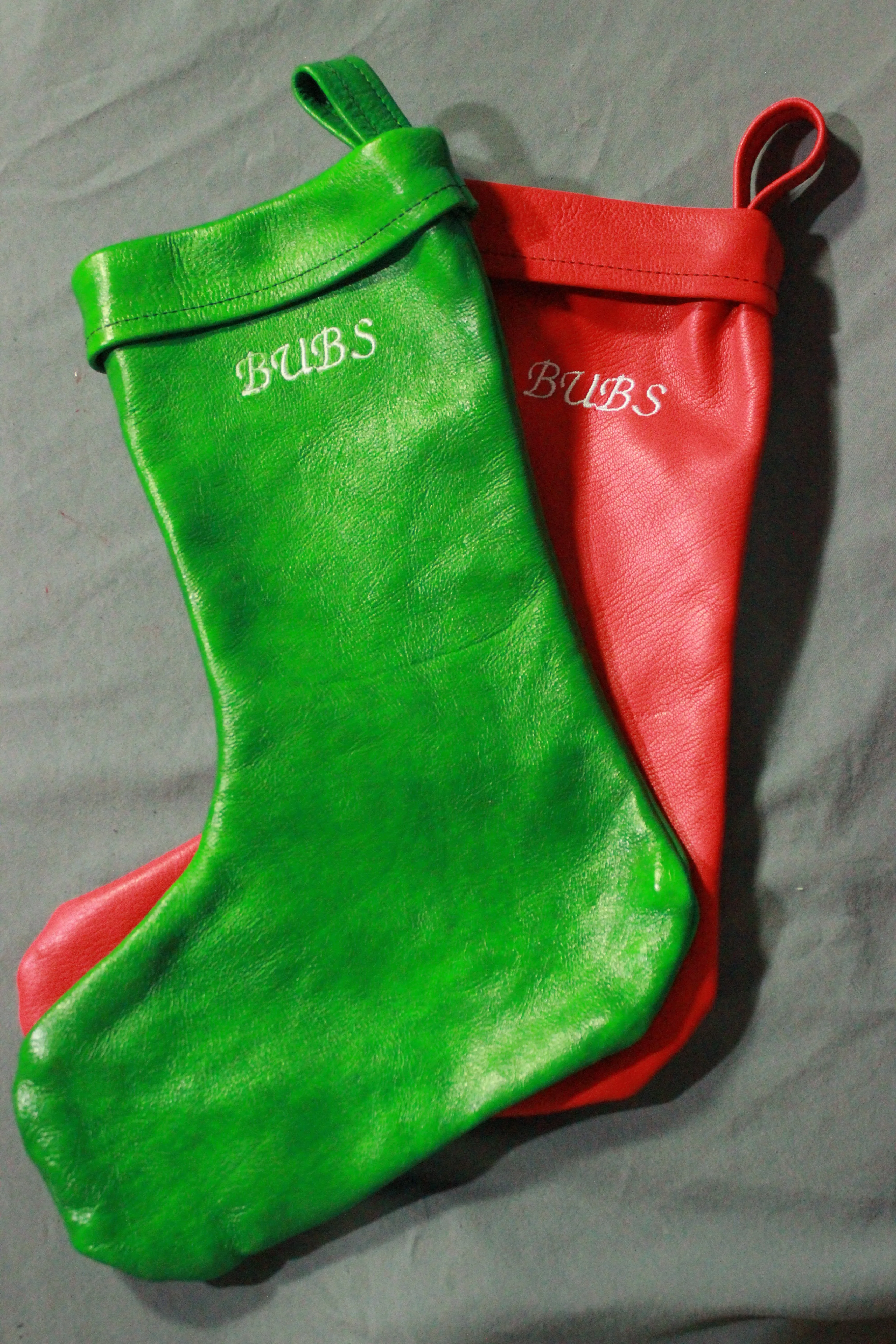 Leather Christmas Stockings