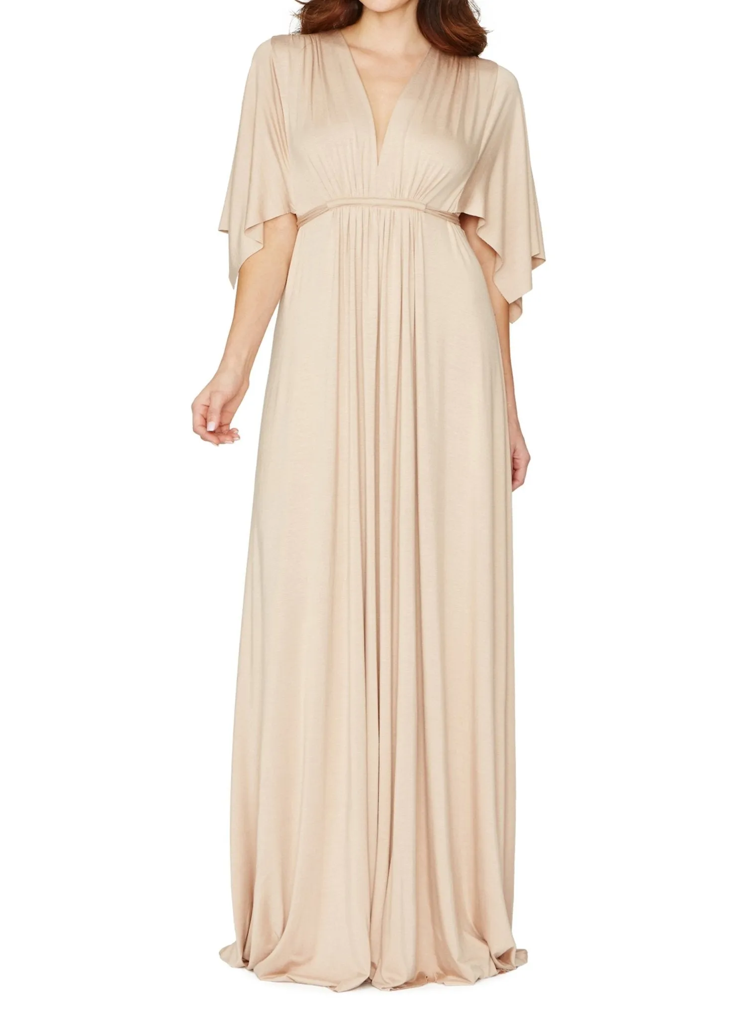 Long Maternity Caftan Dress - Bamboo