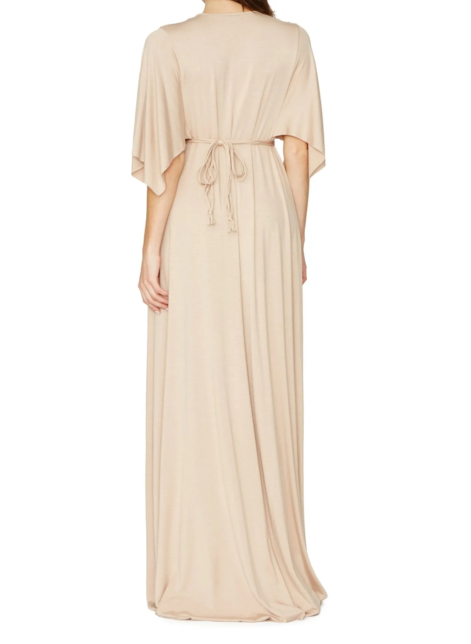 Long Maternity Caftan Dress - Bamboo