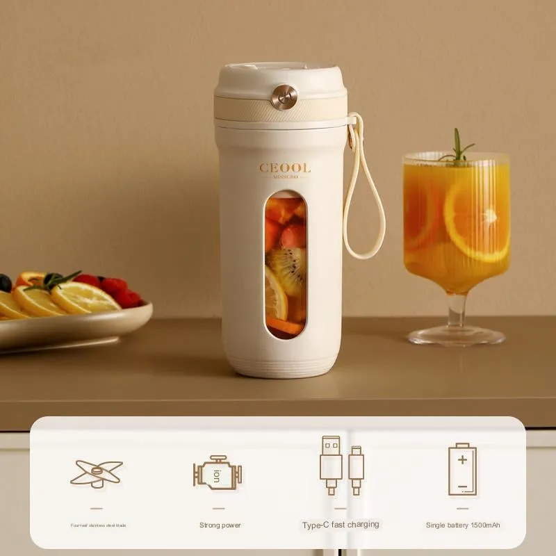 Portable Mini Juicer - Wireless Rechargeable Blender for Smoothies