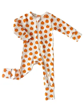 Pumpkin / Organic 2-Way Zip Romper