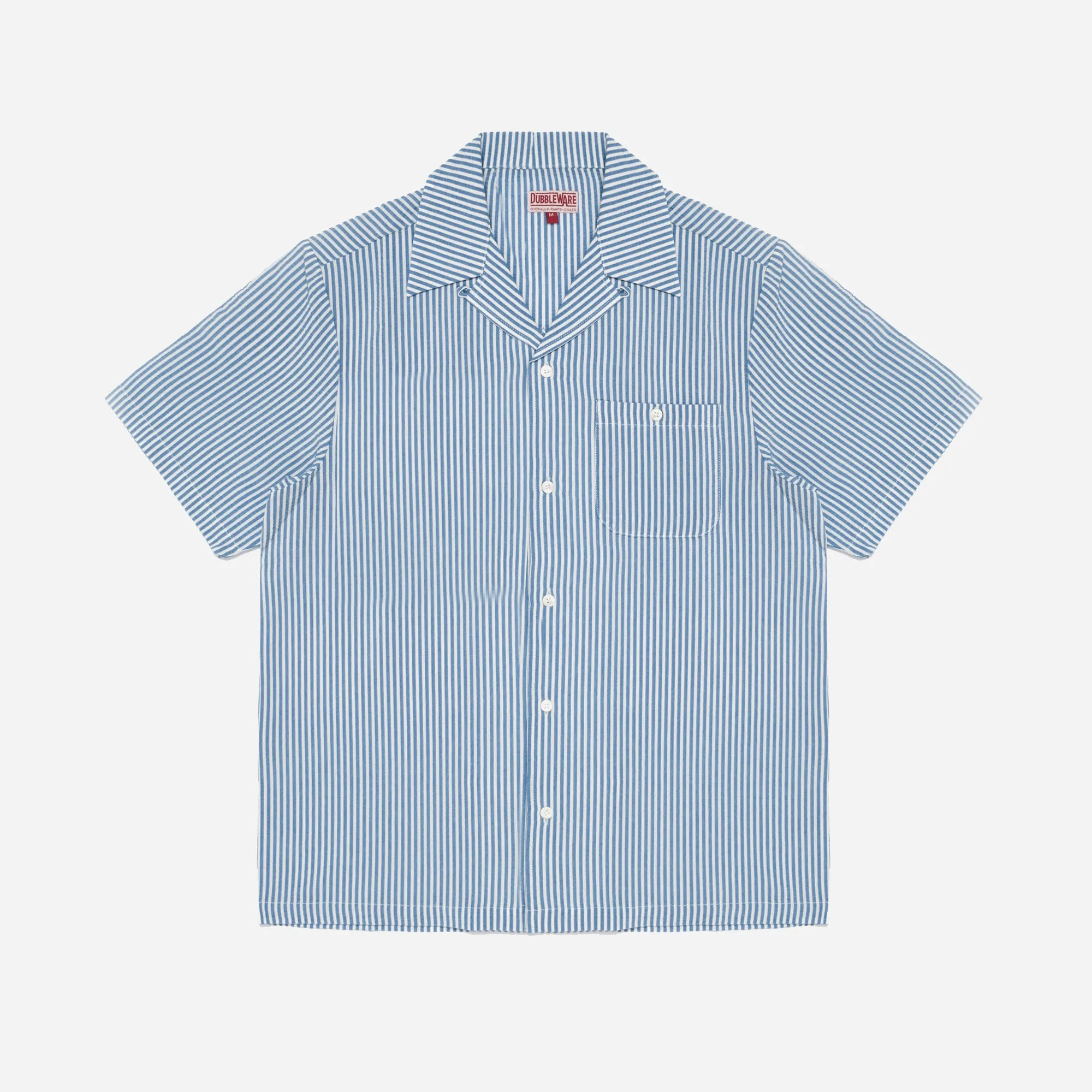 QUINCY SEERSUCKER SHORT SLEEVED SHIRT - NAVY/WHITE