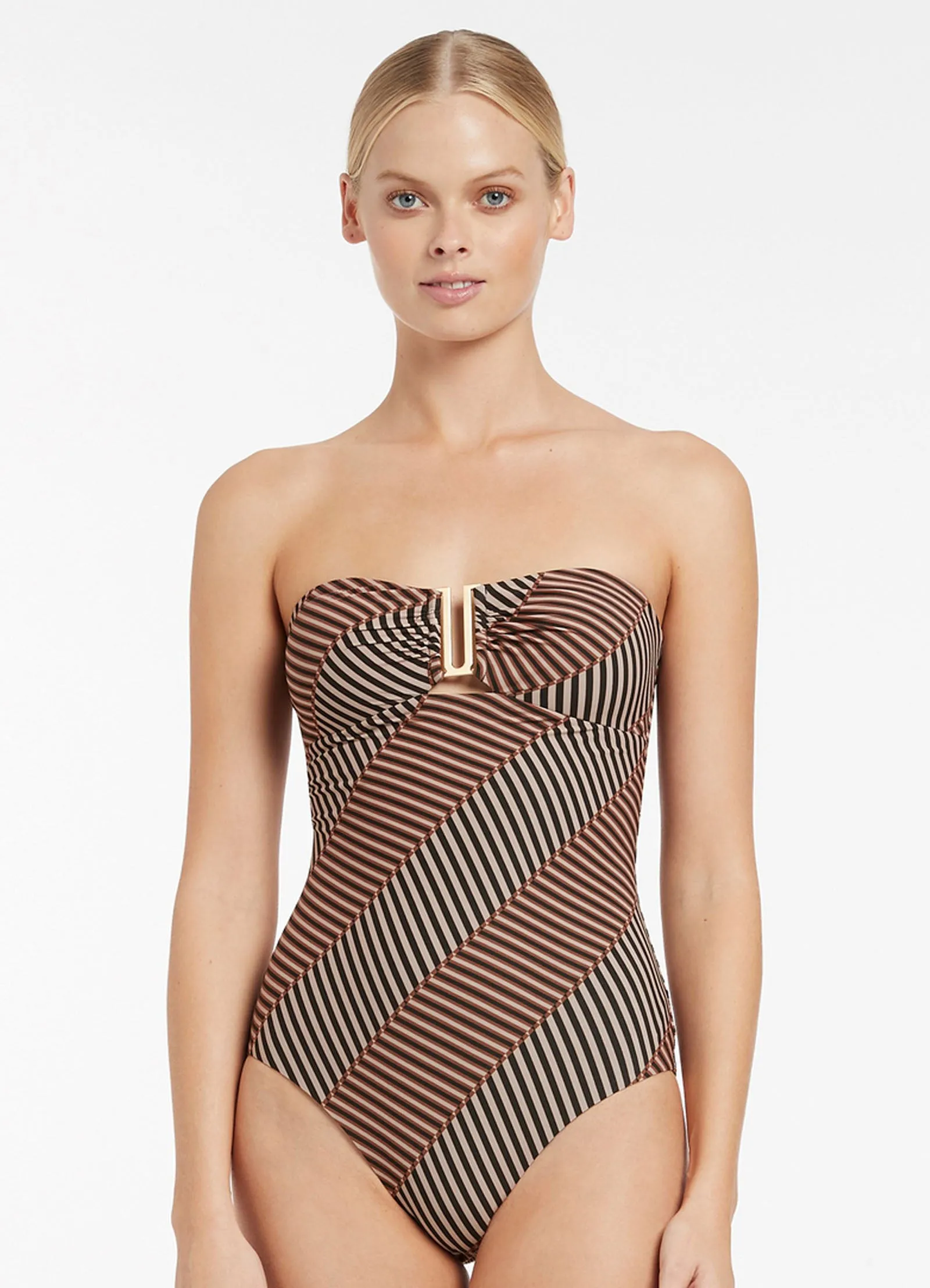 Raya Bandeau One Piece - Tobacco