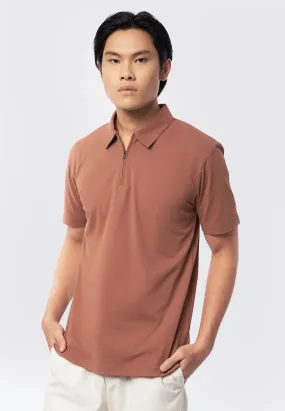 Short Sleeve Zip Polo Shirt