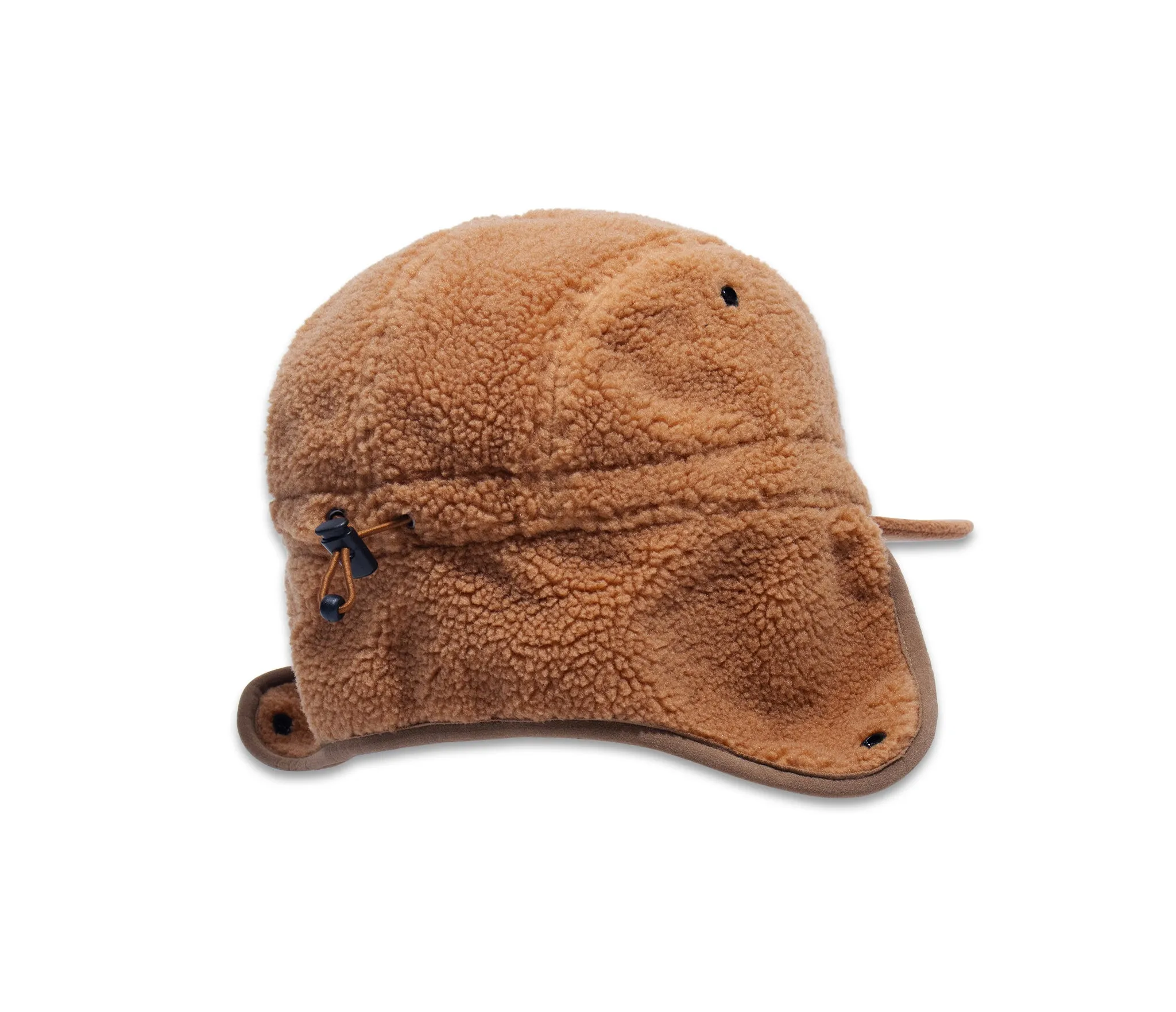 Sniff Fleece Cap With Ear Warmer - Brown