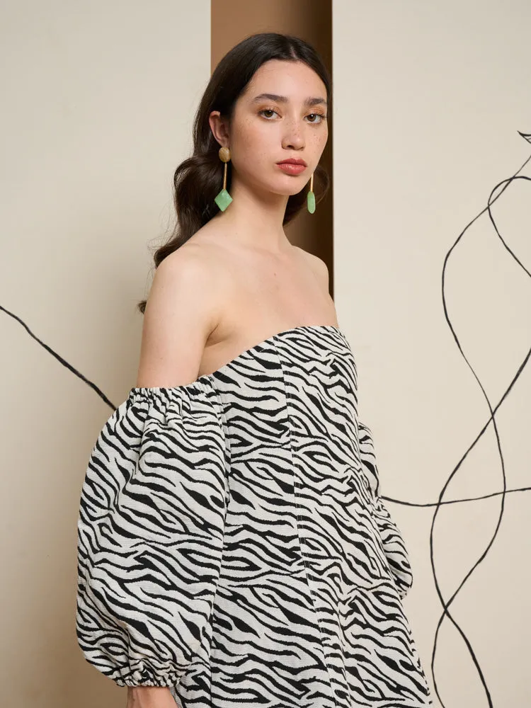 Stevie Zebra Bandeau Dress